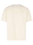 Mm6 Maison Margiela Ivory White Cotton T Shirt