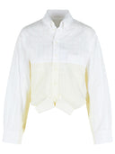 Camicia Mm6 Maison Margiela In Popeline Di Cotone Effetto Specchio Bianco