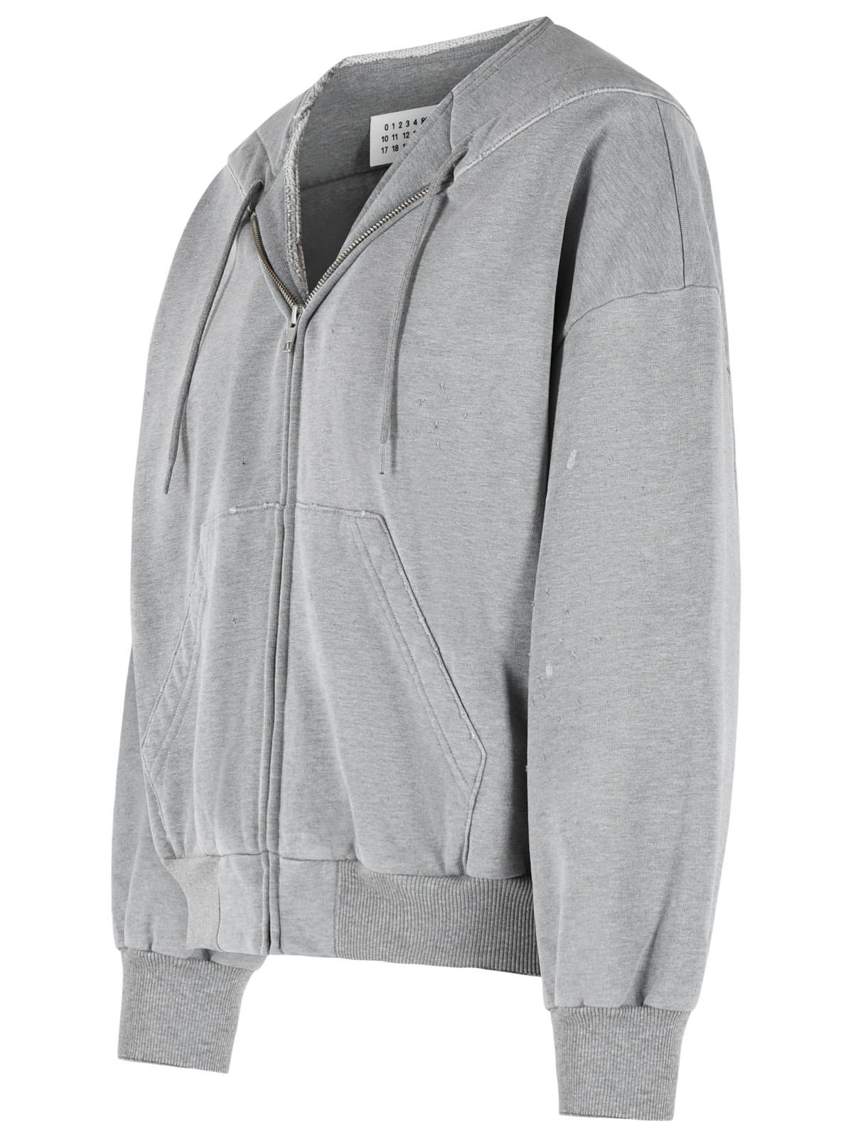 Mm6 Maison Margiela Sudadera De Algodón Gris