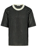 Jil Sander 'Crochet' T-shirt en coton noir