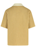 Jil Sander Beige Cotton Knit Polo Shirt