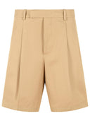 Jil Sander Beige Cotton Bermuda Shorts