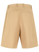 Jil Sander Beige Cotton Bermuda Shorts
