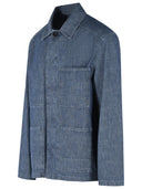 Jil Sander Blue Cotton Jacket