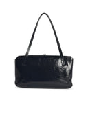 Jil Sander Small 'Goji Pillow' Black Lear Bag
