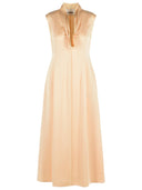 Jil Sander Acetate And Peach Viscose Dress