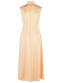 Jil Sander Acetate And Peach Viscose Dress