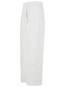 Jil Sander Milk Cotton And Silk Trousers