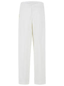 Jil Sander Milk Cotton And Silk Trousers