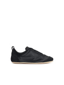 Jil Sander Etage' Satin Sneakers With Black Suede Trim