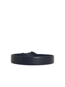 Versace 'Medusa' Black Lear Belt