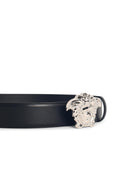 Versace 'Medusa' Black Lear Belt
