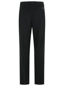 Versace Pantalones de lana virgen negros