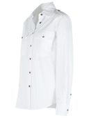 Camicia Versace Regular In Popeline Di Cotone Bianco
