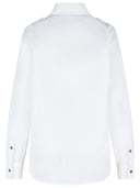 Camicia Versace Regular In Popeline Di Cotone Bianco