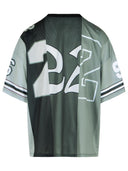 Amiri 'Spliced' Green Polyester T Shirt