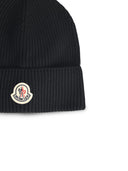 Bonnet Moncler 'Tricot' en coton noir
