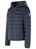 Moncler Navy Blue Polyester Kort 'Vermeille' Hættejakke