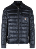 Moncler 'Mourillon' Navy Blue Polyamide Padded Shirt Jacket