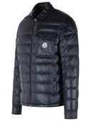 Moncler 'Mourillon' Navy Blue Polyamide Padded Shirt Jacket