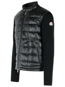 Moncler gewatteerd wollen vest met zwarte ritssluiting