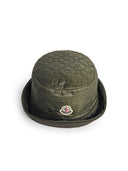 Cappello Moncler 'Bucket' Reversibile In Nylon Verde