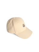 Berretto Moncler in cotone color crema