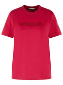 Moncler Cherry Pink T-shirt i bomuld