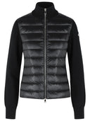 Moncler Polstret Virgin Wool Cardigan med sort lynlås