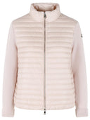 Moncler Polstret Virgin Wool Cardigan med lyserød lynlås