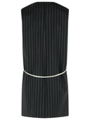 Sportmax 'Domini' Black Virgin Wool Blend Dress