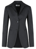 Sportmax 'Rive' Tight Blazer In Black Virgin Wool Blend