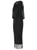Sportmax – Ärmelloses Kleid „Pappa“ aus Jersey mit schwarzen Kristallen