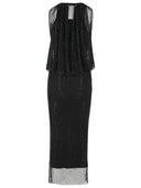 Sportmax – Ärmelloses Kleid „Pappa“ aus Jersey mit schwarzen Kristallen