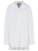Sportmax 'Nespolo' White Cotton Blend Shirt Dress
