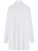 Sportmax 'Nespolo' White Cotton Blend Shirt Dress