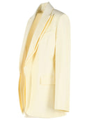 Sportmax 'Tenuta' Blazer In Light Yellow Viscose Blend