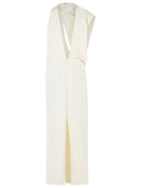 Sportmax 'Ebbri' Asymmetrical 'Ecru' Viscose Dress