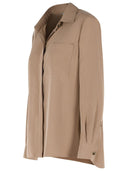 Max Mara 'Siamese' Hazelnut Silk Tela Shirt