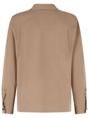 Max Mara 'Siamese' Hazelnut Silk Tela Shirt