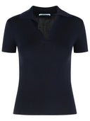 Max Mara 'Albero' donkerblauw scheerwolpoloshirt