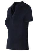 Max Mara 'Albero' donkerblauw scheerwolpoloshirt