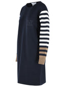 Max Mara Cotro 'Velo' Dress In Navy Blue Virgin Wool