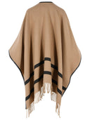 Max Mara 'Aris' Camel Jacquard Wool Poncho