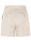 Max Mara 'Landa' Shorts In Sand Coloured Linen Mat