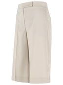 Max Mara 'Umile' Bermuda Shorts In Wool, Mohair And Sand Silk Tela