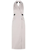 Max Mara 'Cime' Beige Cotton And Wool Canvas Dress