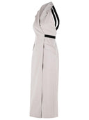 Max Mara 'Cime' Beige Cotton And Wool Canvas Dress