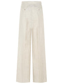 Max Mara 'Ginnico' Beige Linen Pants
