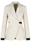 Max Mara 'Neutro' Beige Linen Blazer